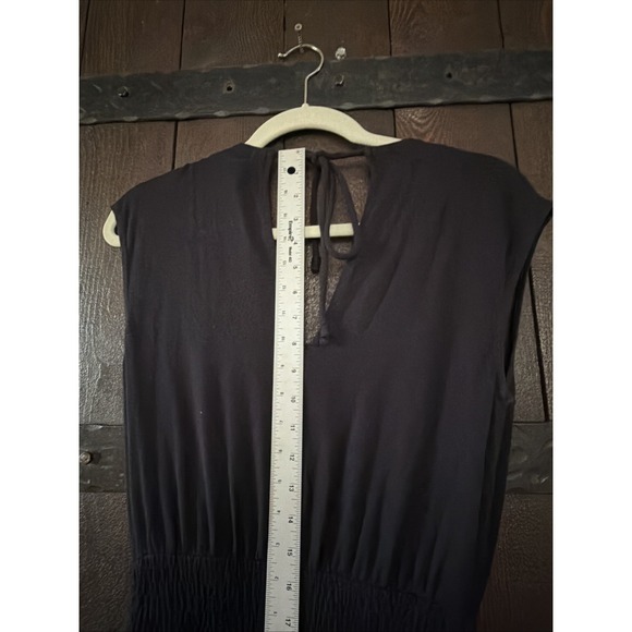 Cabi Romper Size XS Black Long Sleeveless Lined Pockets Pleated Slimming Waist - Picture 12 of 14